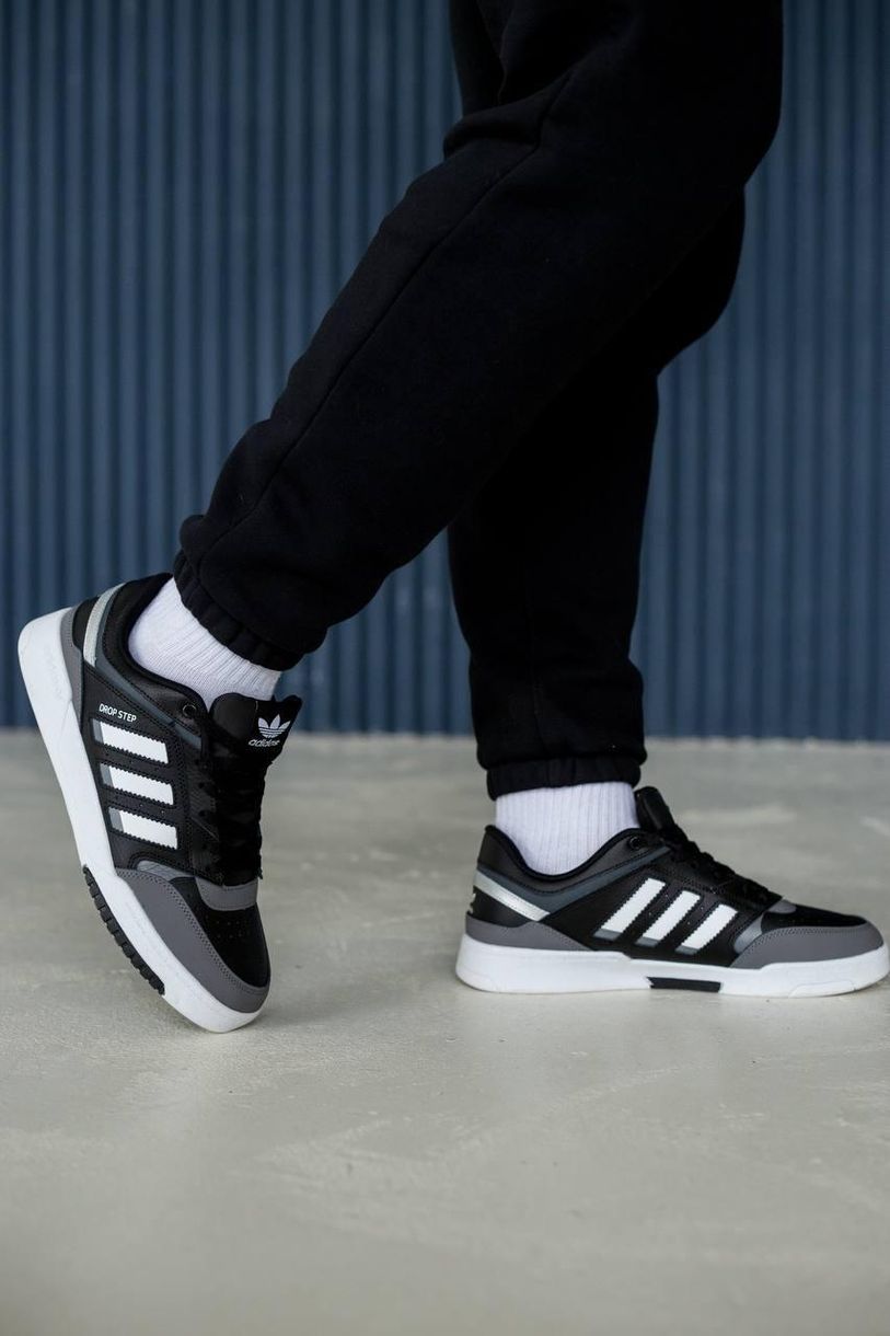 Кроссовки Adidas Drop Step Low Black White Grey 5857 фото