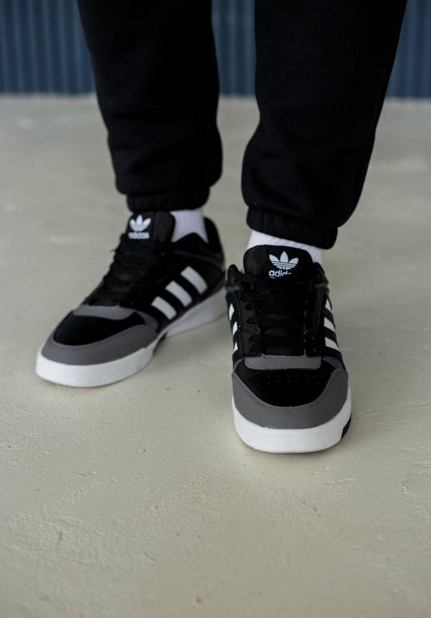 Кроссовки Adidas Drop Step Low Black White Grey 5857 фото