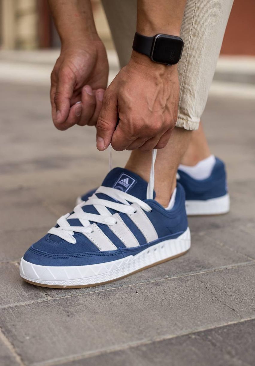 Кросівки Adidas Adimatic Blue White 9238 фото