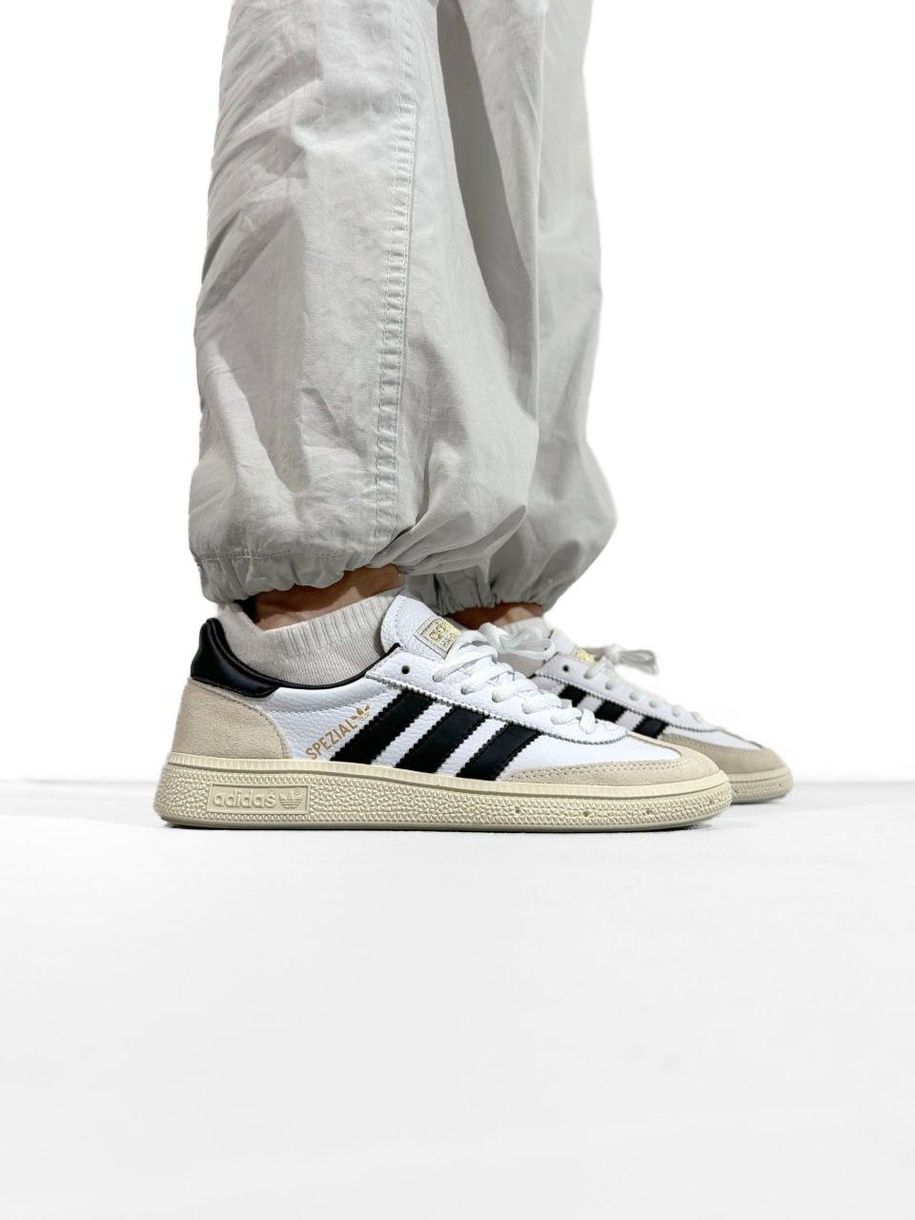 Кроссовки Adidas Spezial White Beige Black 10533 фото