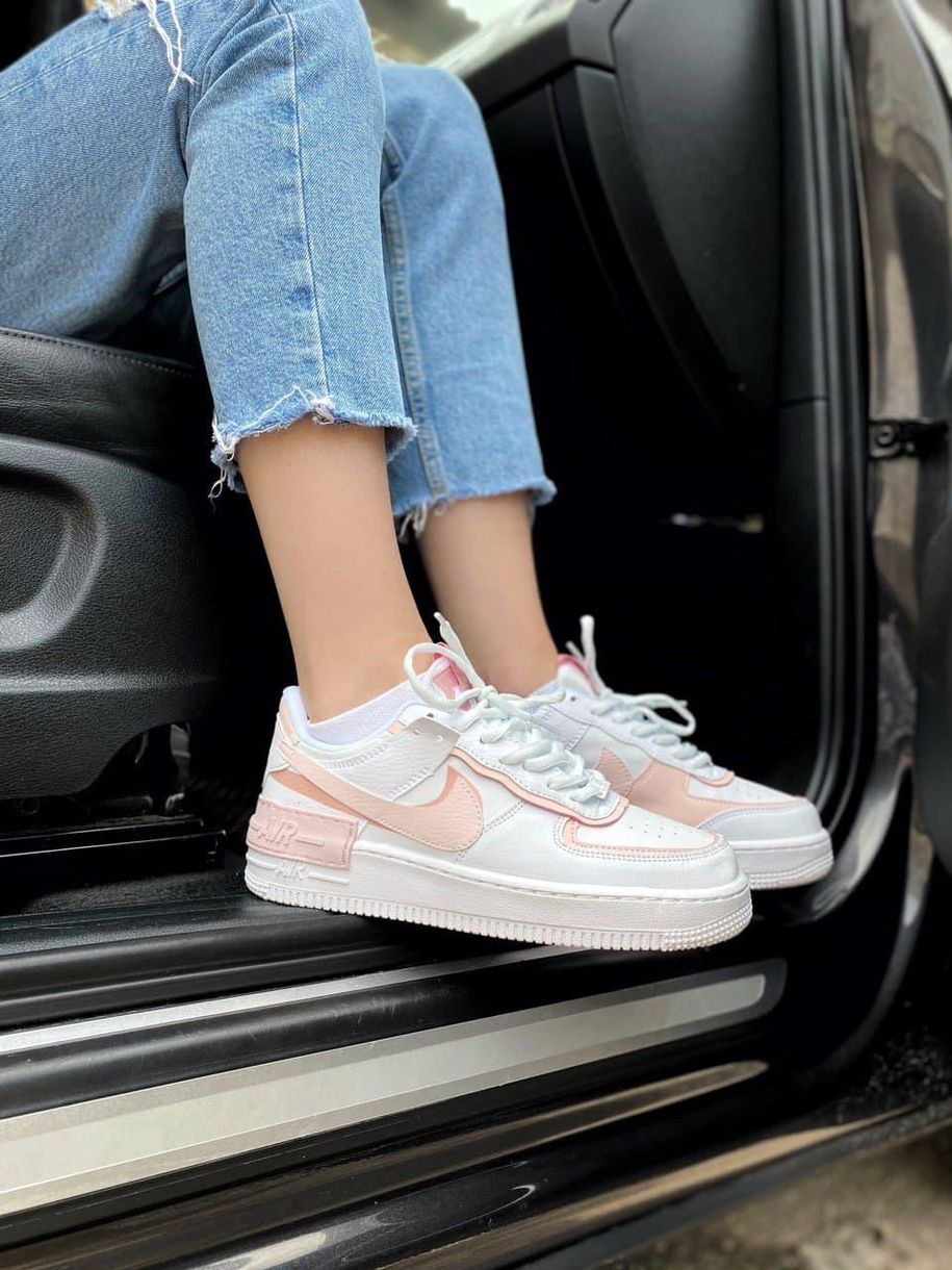 Nike Air Force 1 SHADOW White Pink 435 фото