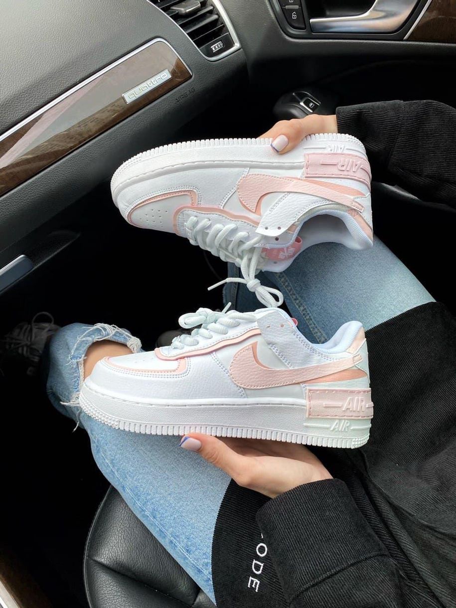 Nike Air Force 1 SHADOW White Pink 435 фото