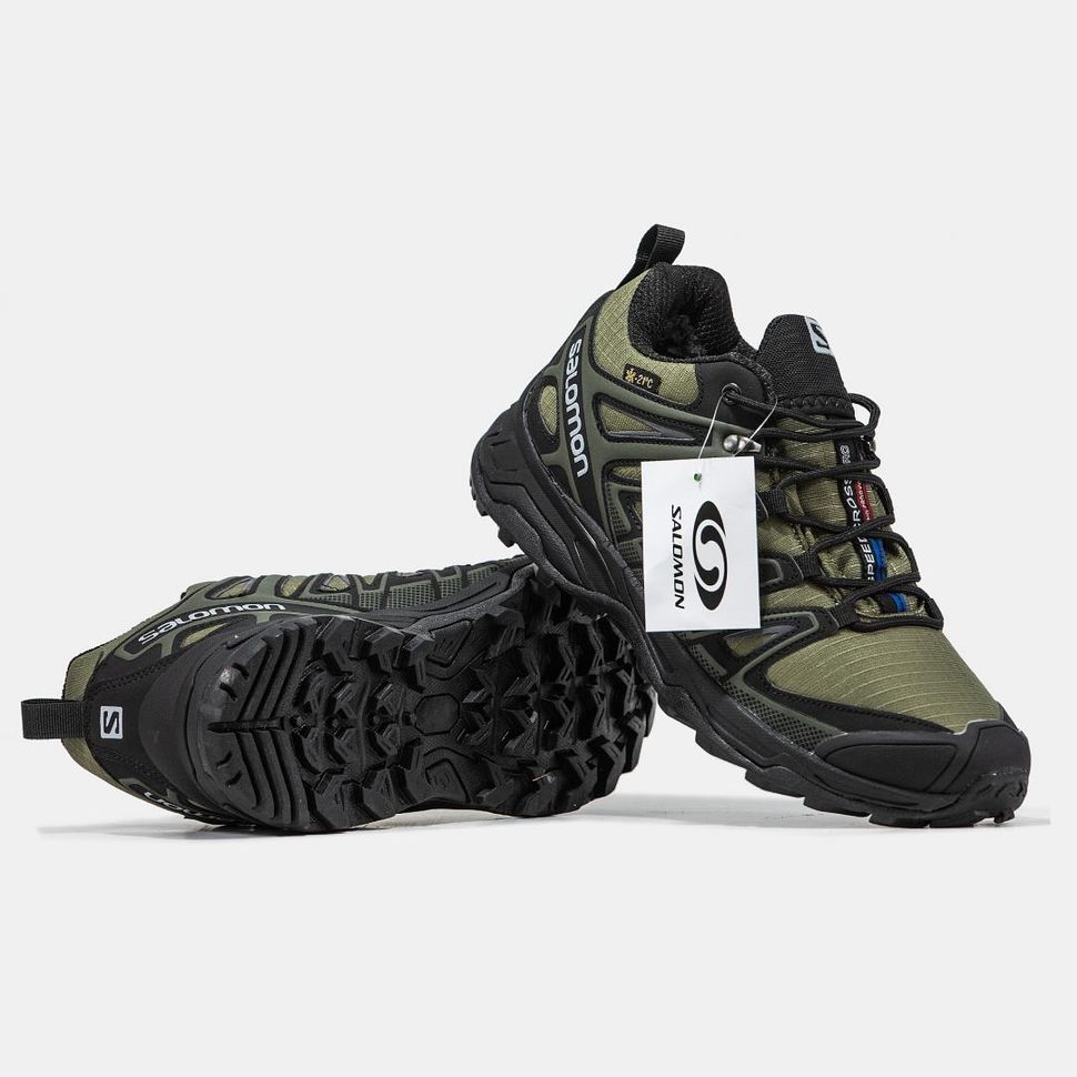 Зимние Кроссовки Salomon Speed Cross Pro Green Black 9652 фото