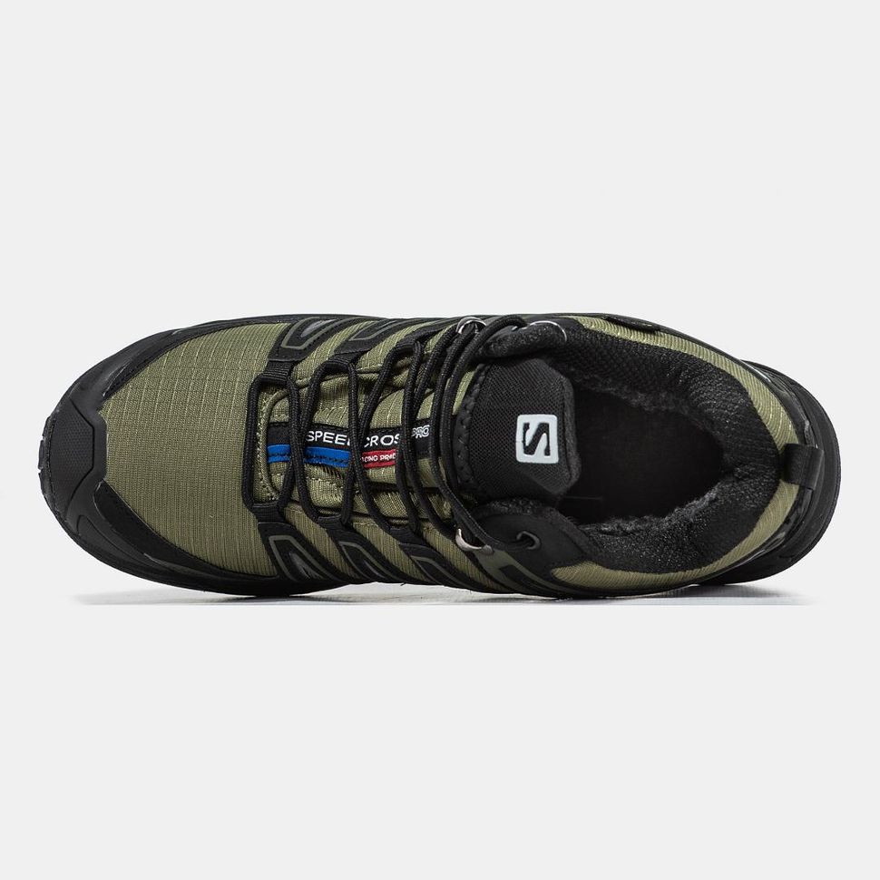 Зимние Кроссовки Salomon Speed Cross Pro Green Black 9652 фото