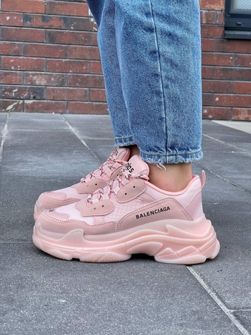 Кросівки Balenciaga Triple S Clear Sole Pink v2 3477 фото