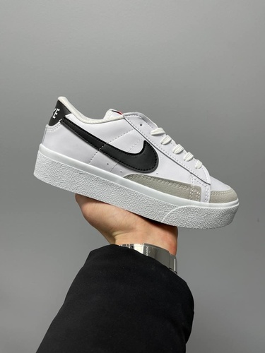 Nike Blazer Low Platform White Black 1058 фото