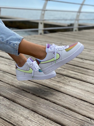 Кросівки Nike Air Force White Multicolor 6222 фото