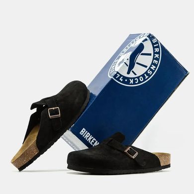 Birkenstock Boston Black Suede