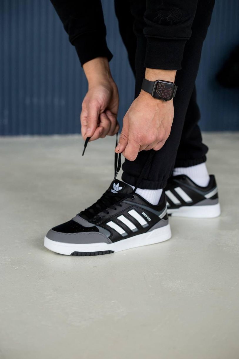 Кросівки Adidas Drop Step Low Black White Grey 5857 фото