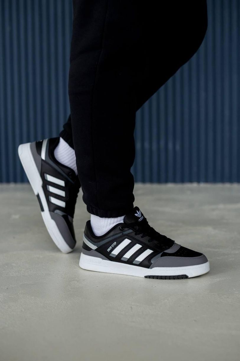 Кросівки Adidas Drop Step Low Black White Grey 5857 фото