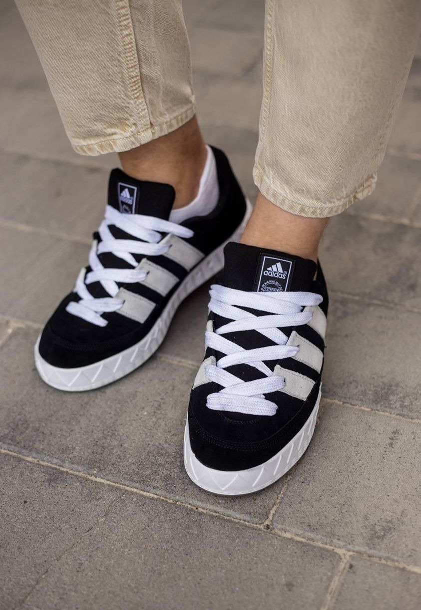 Кроссовки Adidas Adimatic Black White v2 9236 фото