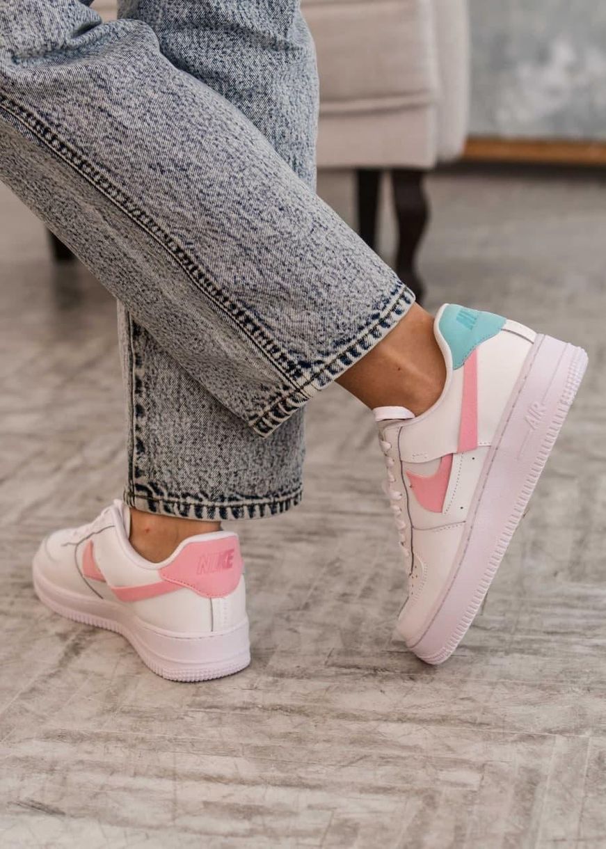Nike Air Force 1 LX WMNS White Pink Blue 256 фото