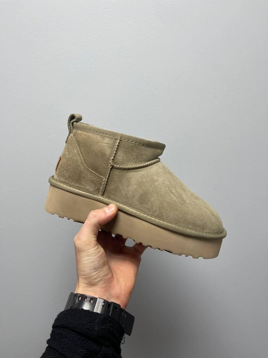 Зимние сапоги Ugg Ultra Mini Platform Khaki 2.0 9891 фото