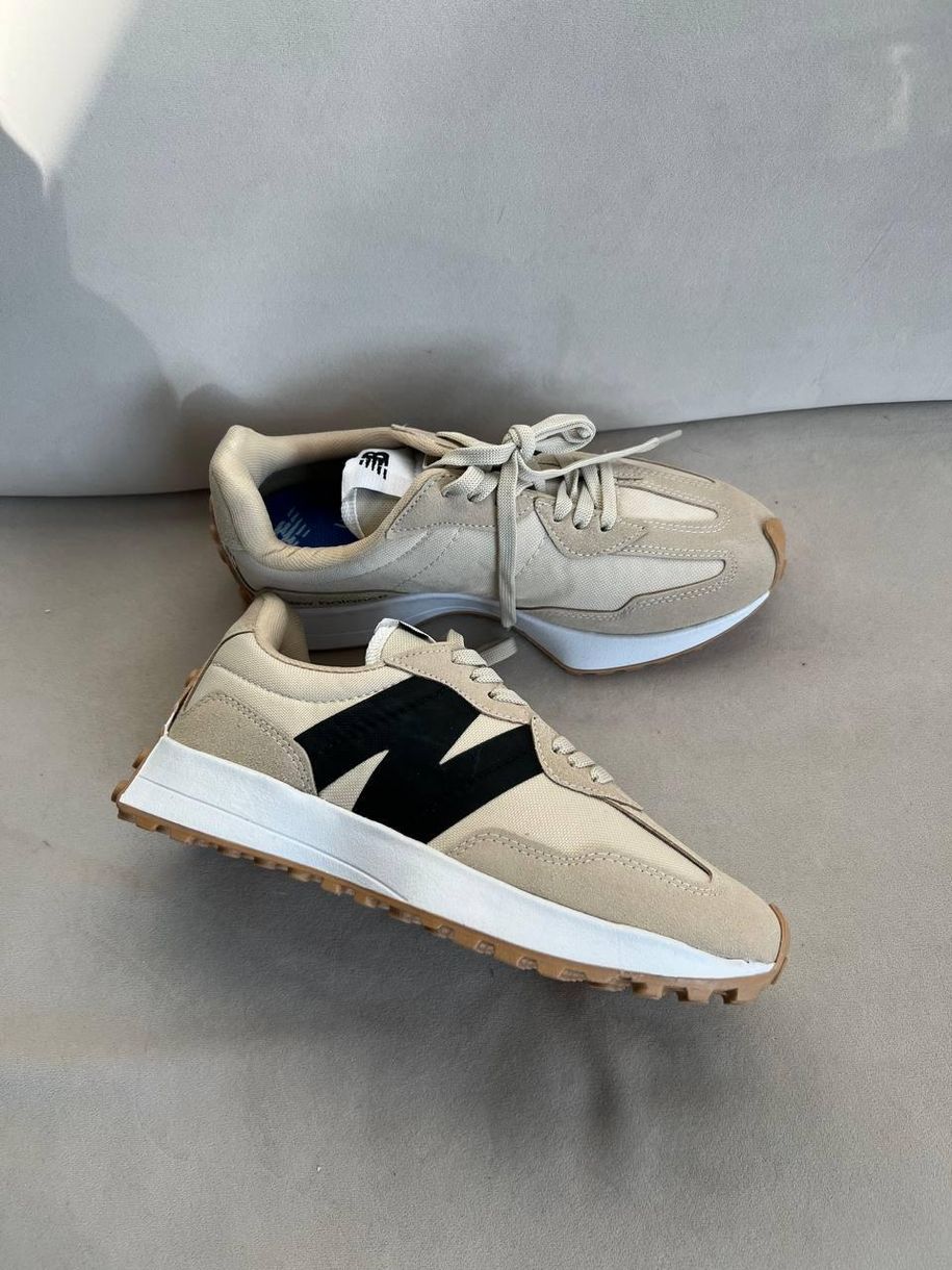 Кросівки New Balance 327 Beige Black Logo 3743 фото