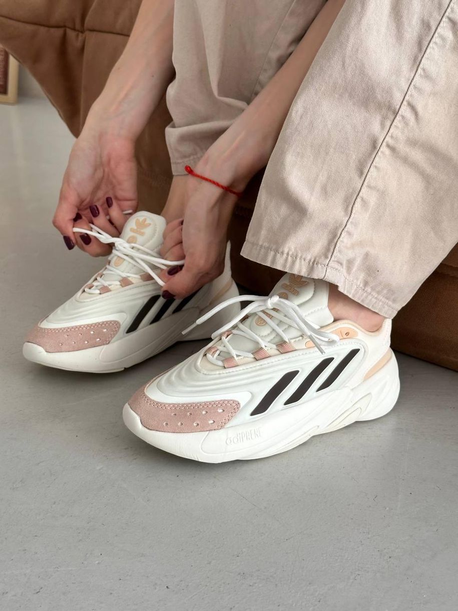 Кросівки Adidas Ozelia Beige Black 9614 фото