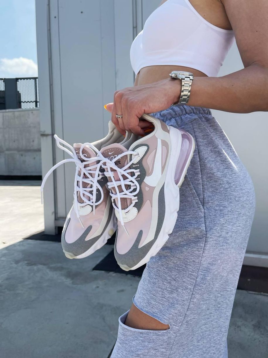 Кроссовки Nike React 270 White Light Pink Grey 1364 фото