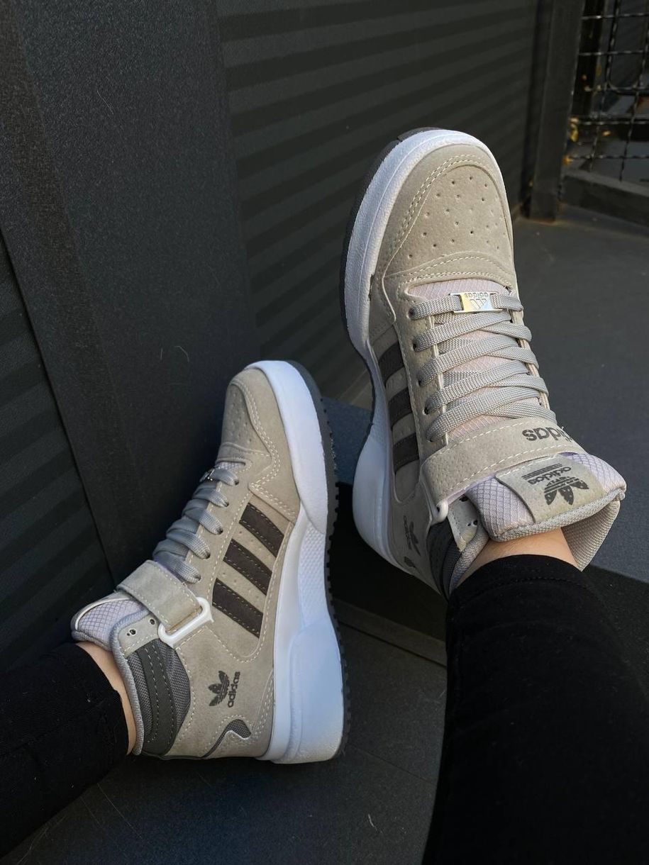 Кросівки Adidas Forum 84 Hight Grey White 8603 фото