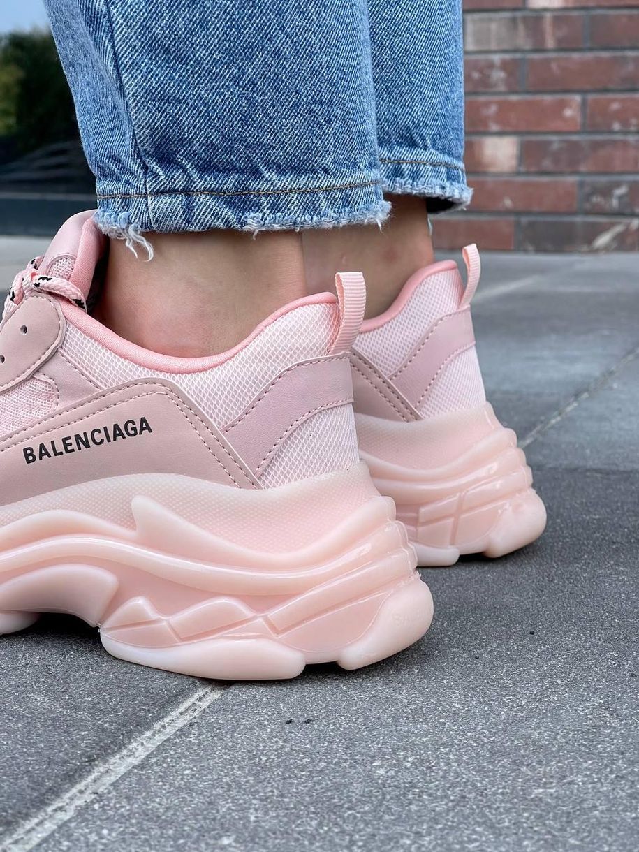 Кросівки Balenciaga Triple S Clear Sole Pink v2 3477 фото