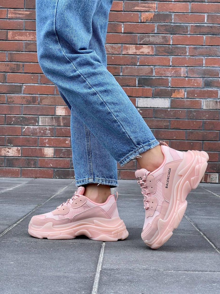 Кросівки Balenciaga Triple S Clear Sole Pink v2 3477 фото