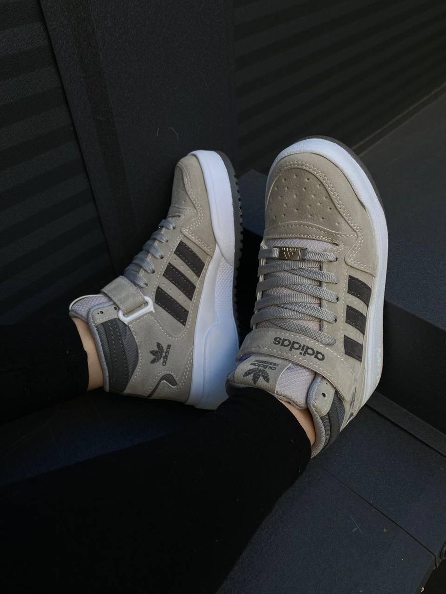 Кросівки Adidas Forum 84 Hight Grey White 8603 фото