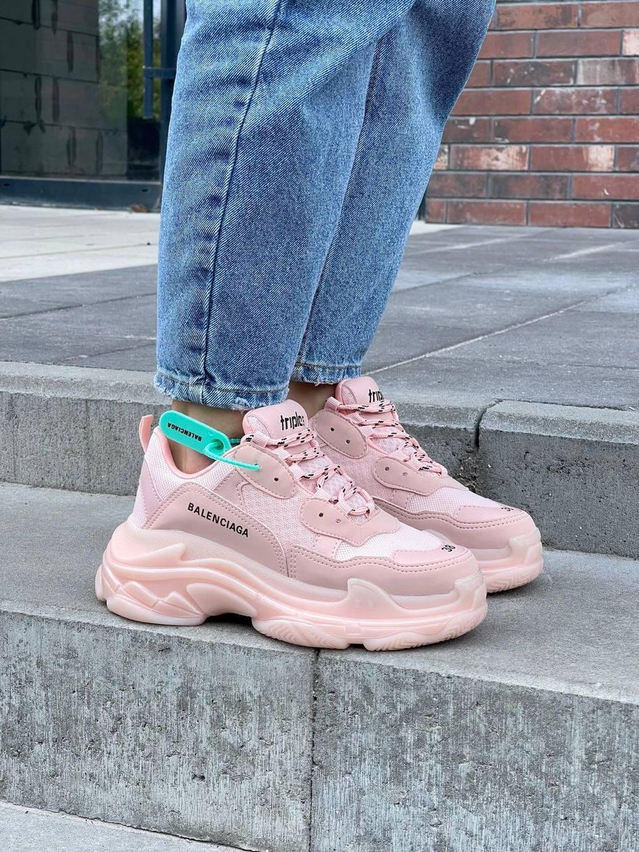 Кросівки Balenciaga Triple S Clear Sole Pink v2 3477 фото