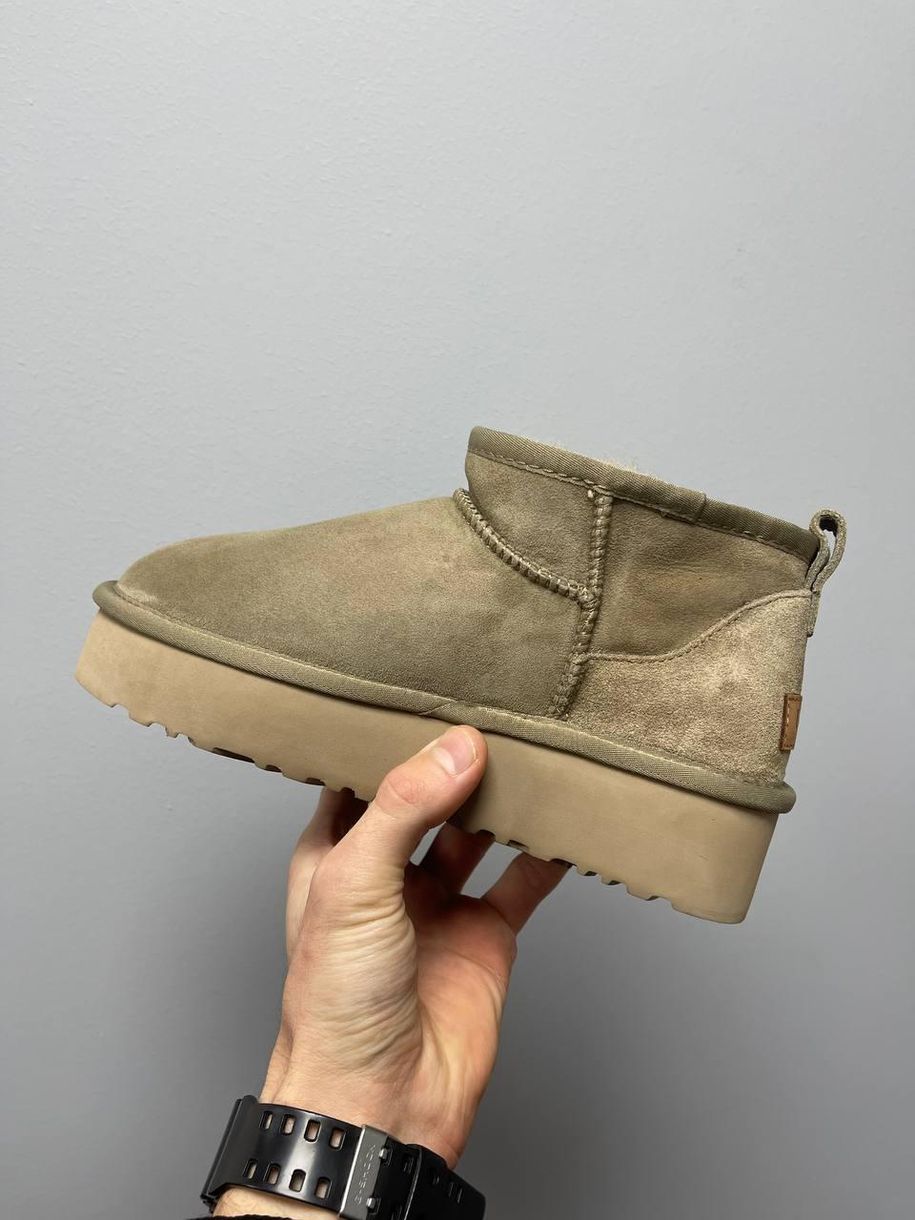 Зимние сапоги Ugg Ultra Mini Platform Khaki 2.0 9891 фото