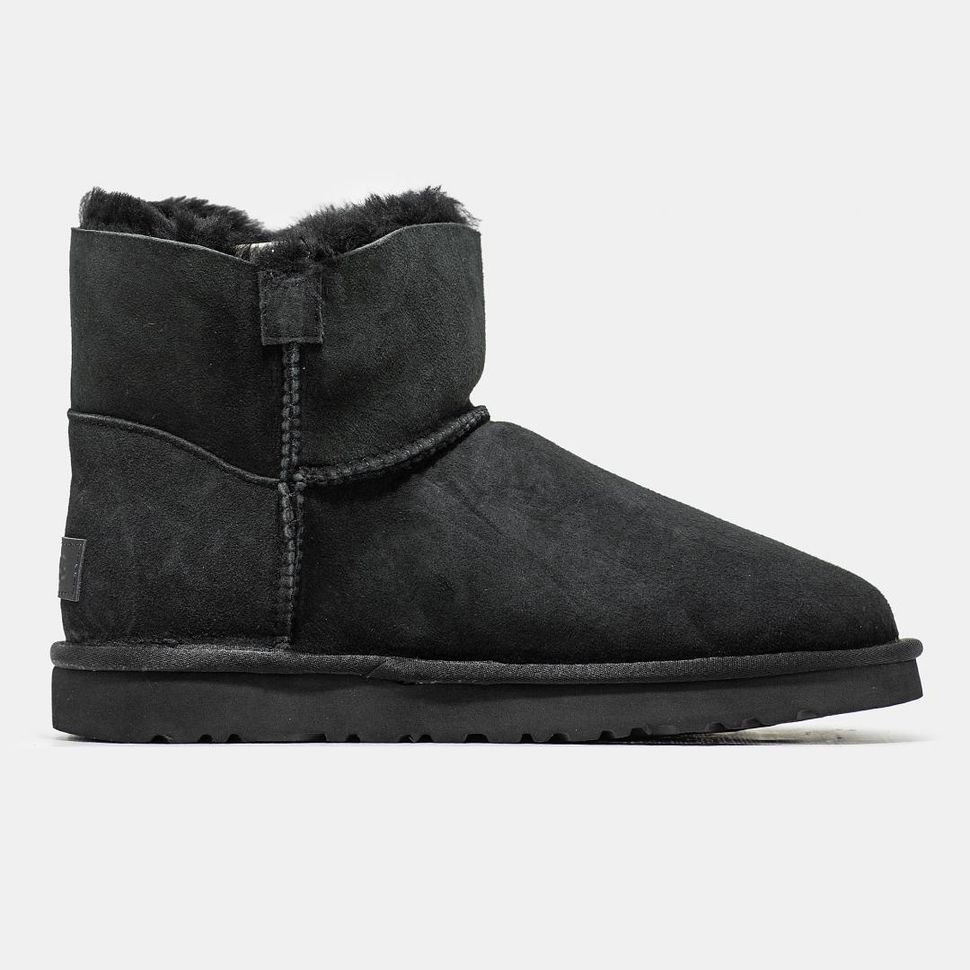 Зимові чоботи UGG Mini Bailey Button Black Premium 9760 фото