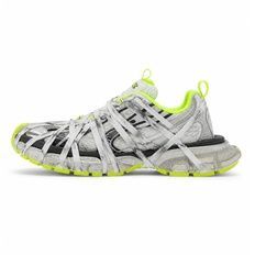 Balenciaga 3XL Extreme Laces Silver Neon Yellow, 36