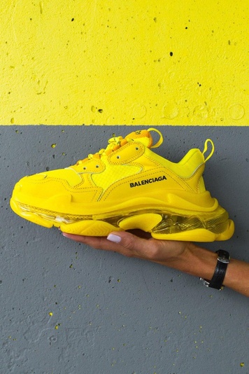 Кроссовки Balenciaga Triple S Clear Sole Yellow «Black Logo» 2 3472 фото