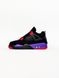 Зимові баскетбольні кросівки Nike Air Jordan 4 Triple Black Purple Fur 10237 фото 1