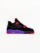 Зимові баскетбольні кросівки Nike Air Jordan 4 Triple Black Purple Fur 10237 фото 3
