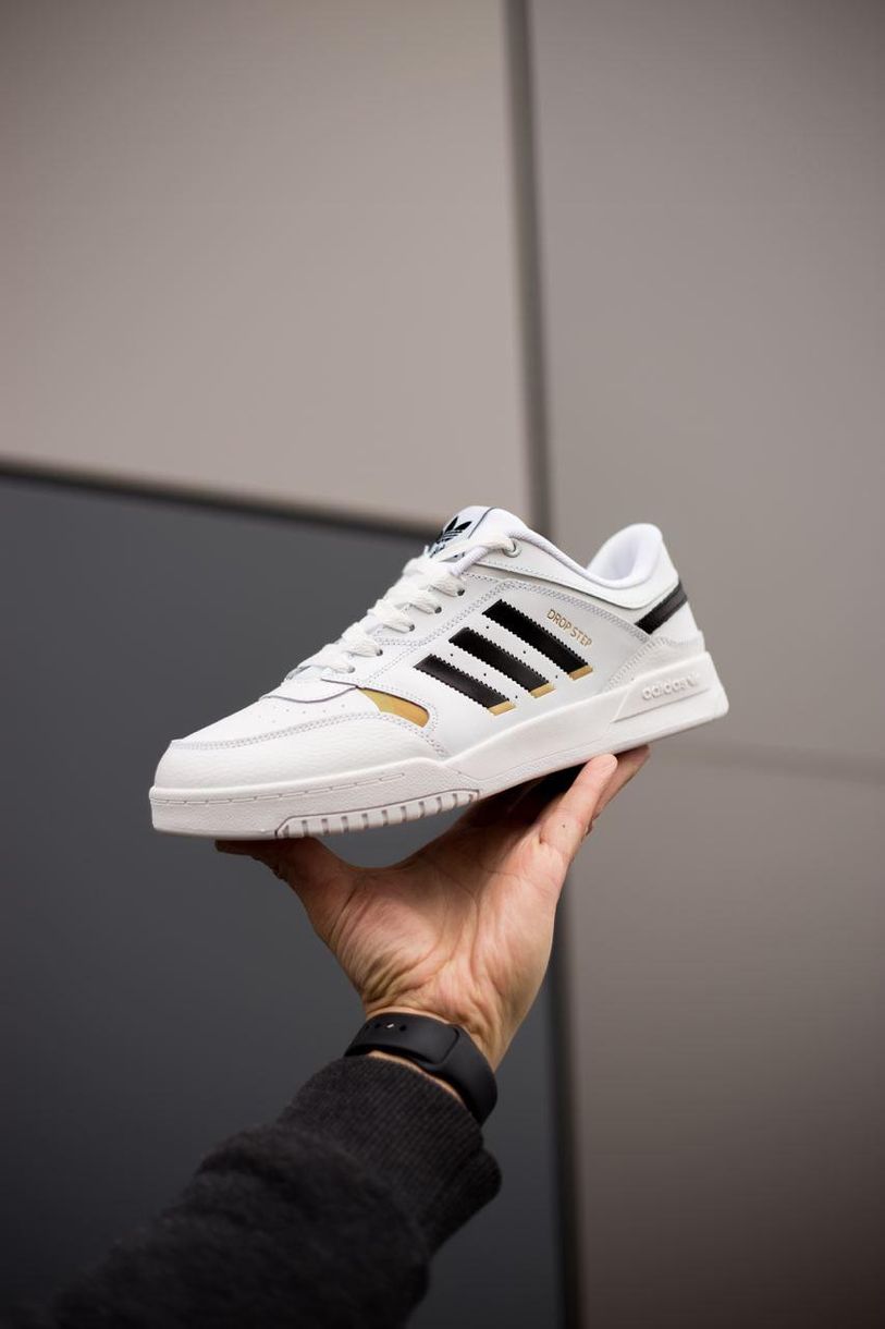 Кросівки Adidas Drop Step Low White Black Gold 2926 фото