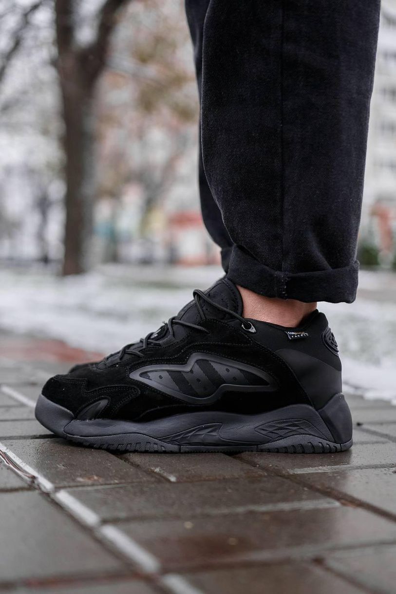 Зимові Кросівки Adidas Streetball Black Fur 10057 фото