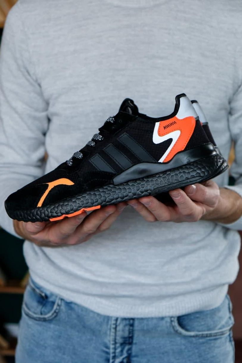 Кроссовки Adidas Nite Jogger 3M Black Orange 5468 фото