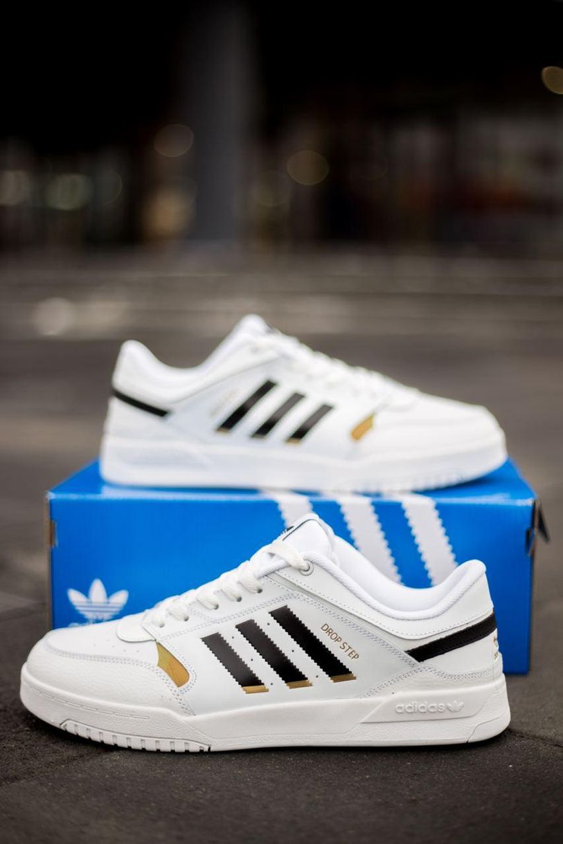 Кросівки Adidas Drop Step Low White Black Gold 2926 фото