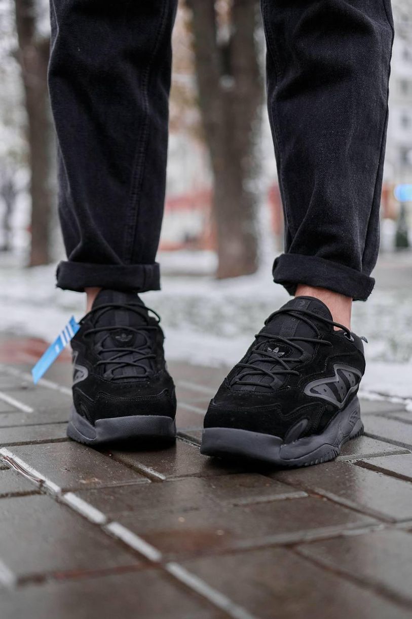 Зимові Кросівки Adidas Streetball Black Fur 10057 фото