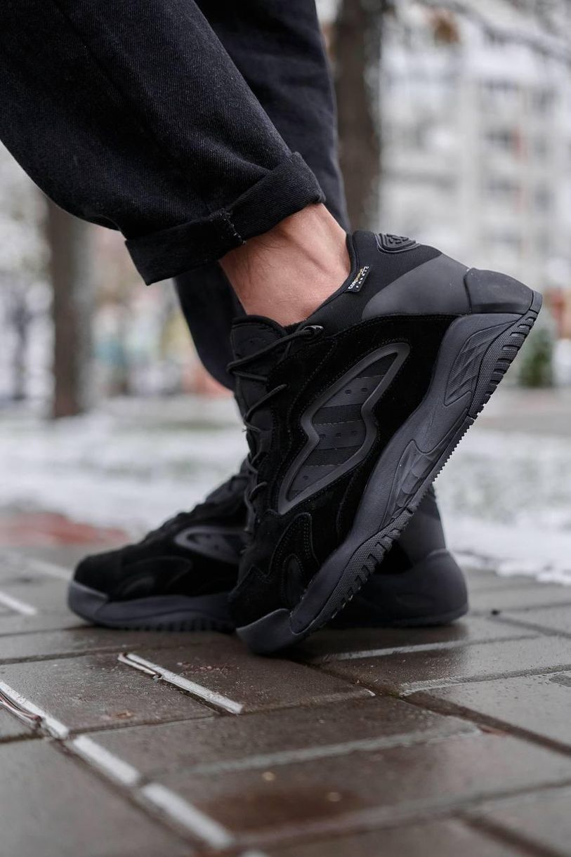 Зимові Кросівки Adidas Streetball Black Fur 10057 фото