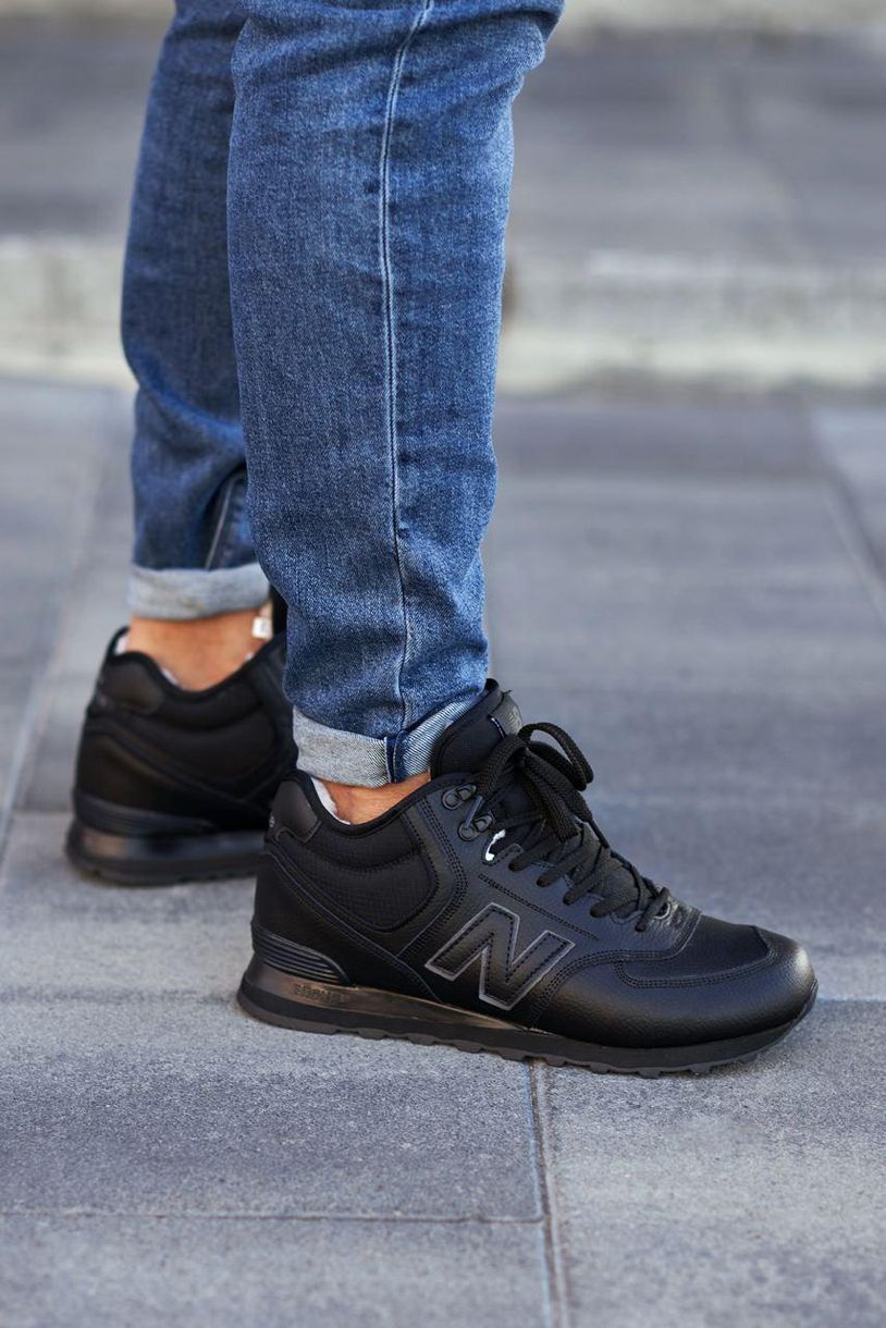 Зимові Кросівки New Balance 574 Mid Black v1 3803 фото