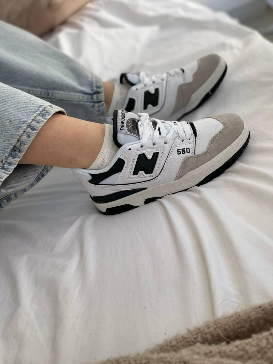 Кросівки New Balance 550 White Black 6367 фото