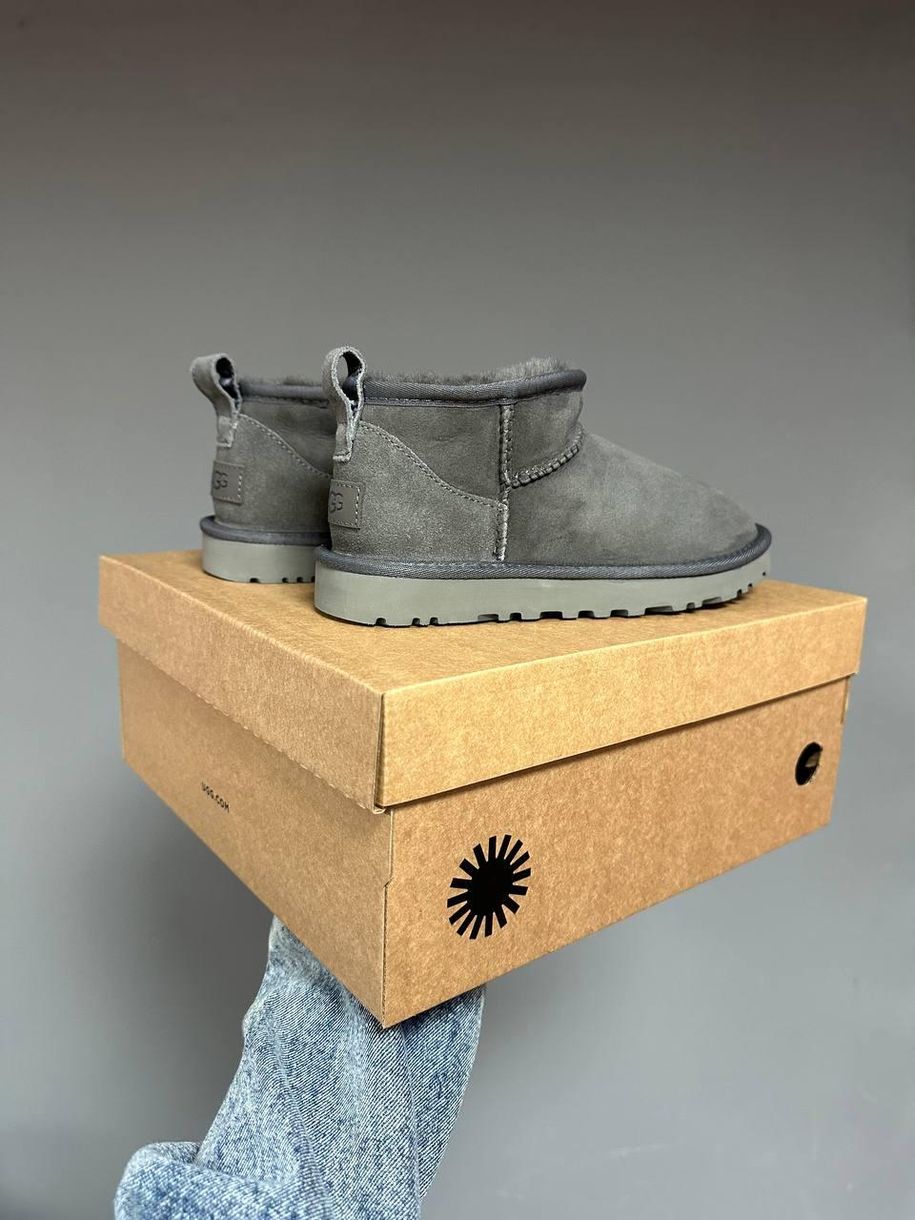 Зимові чоботи Ugg Ultra Mini Gray Suede 9936 фото