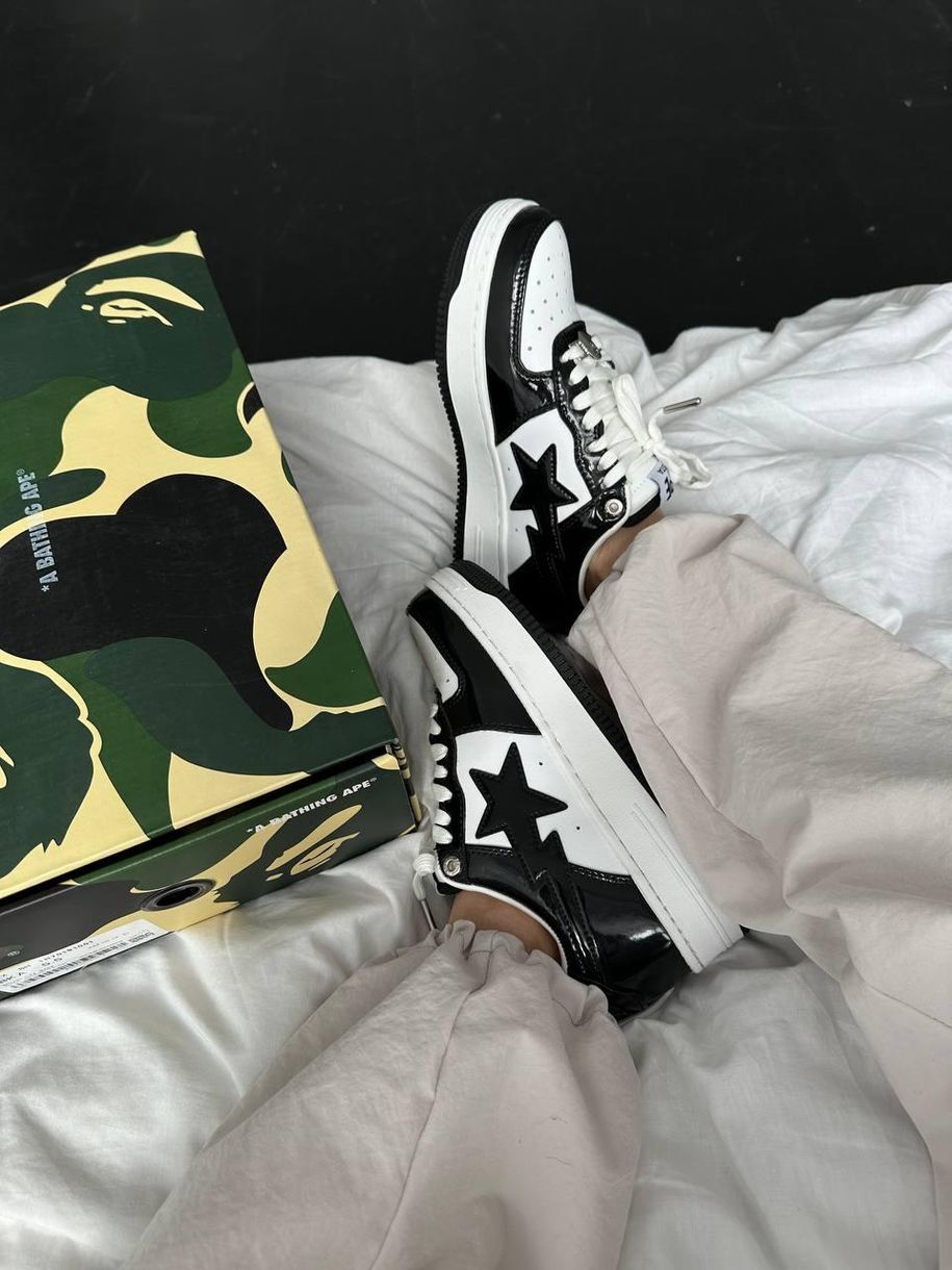 Кросівки BAPE STA M2 Patent Black 1457 фото