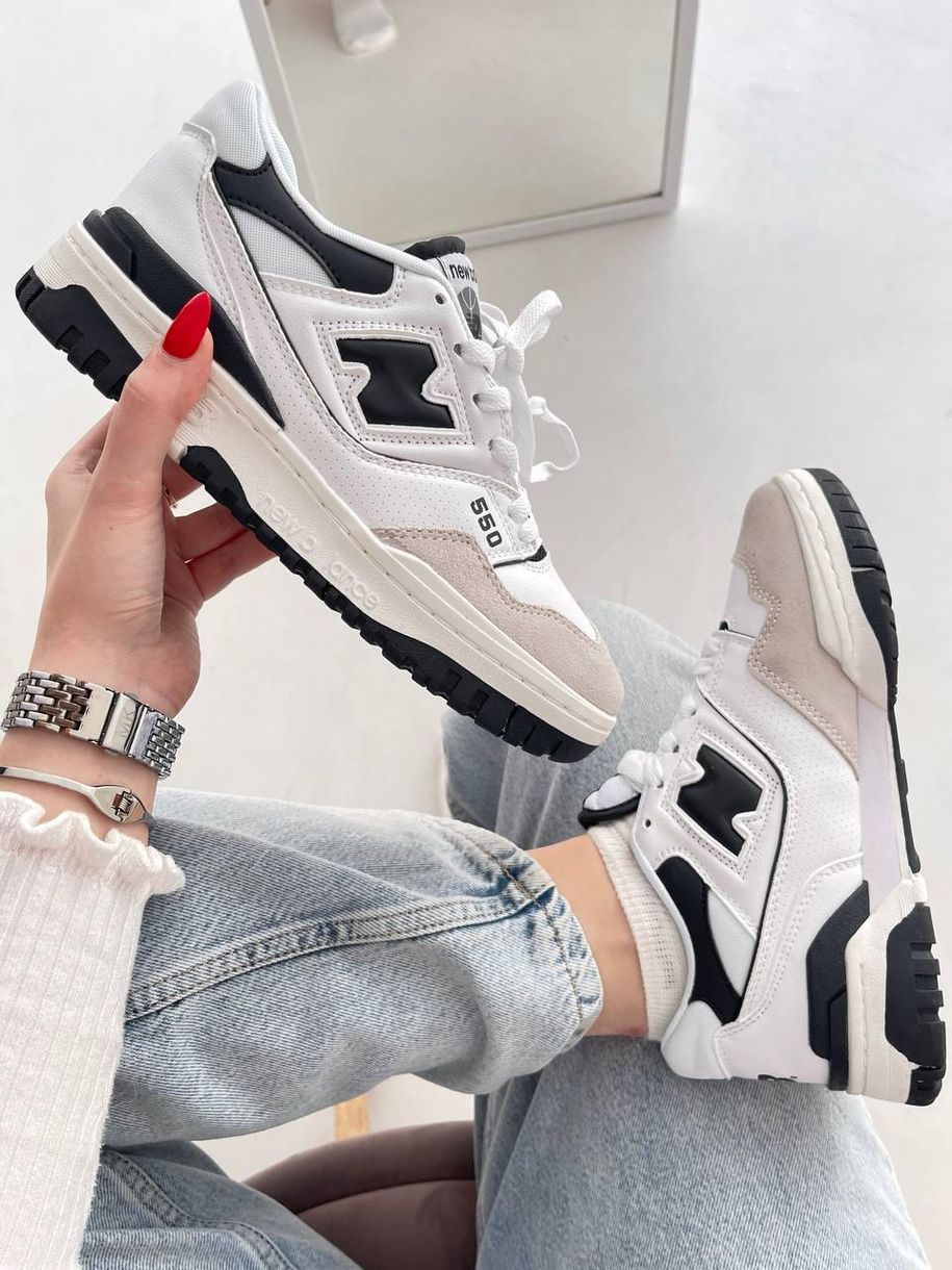 Кросівки New Balance 550 White Black 6367 фото