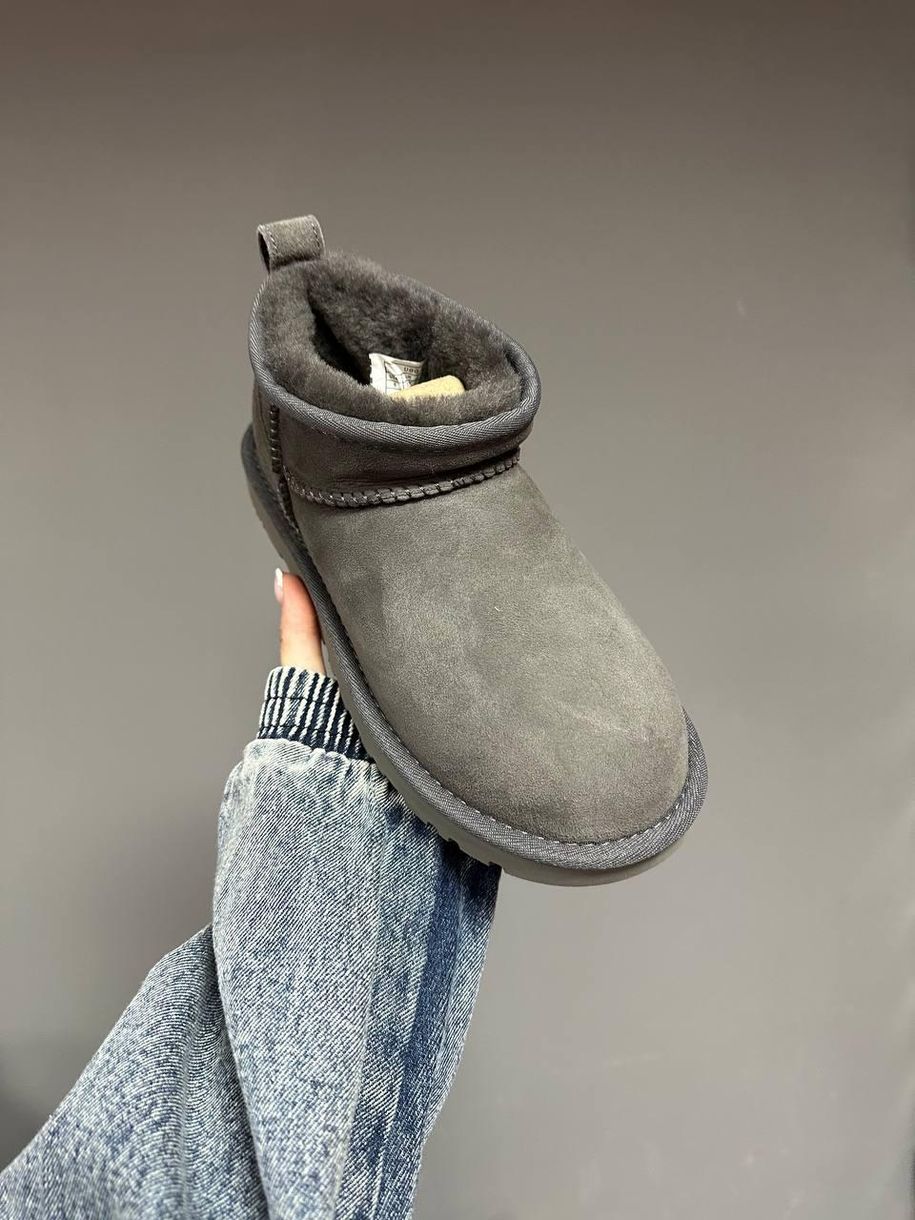 Зимові чоботи Ugg Ultra Mini Gray Suede 9936 фото