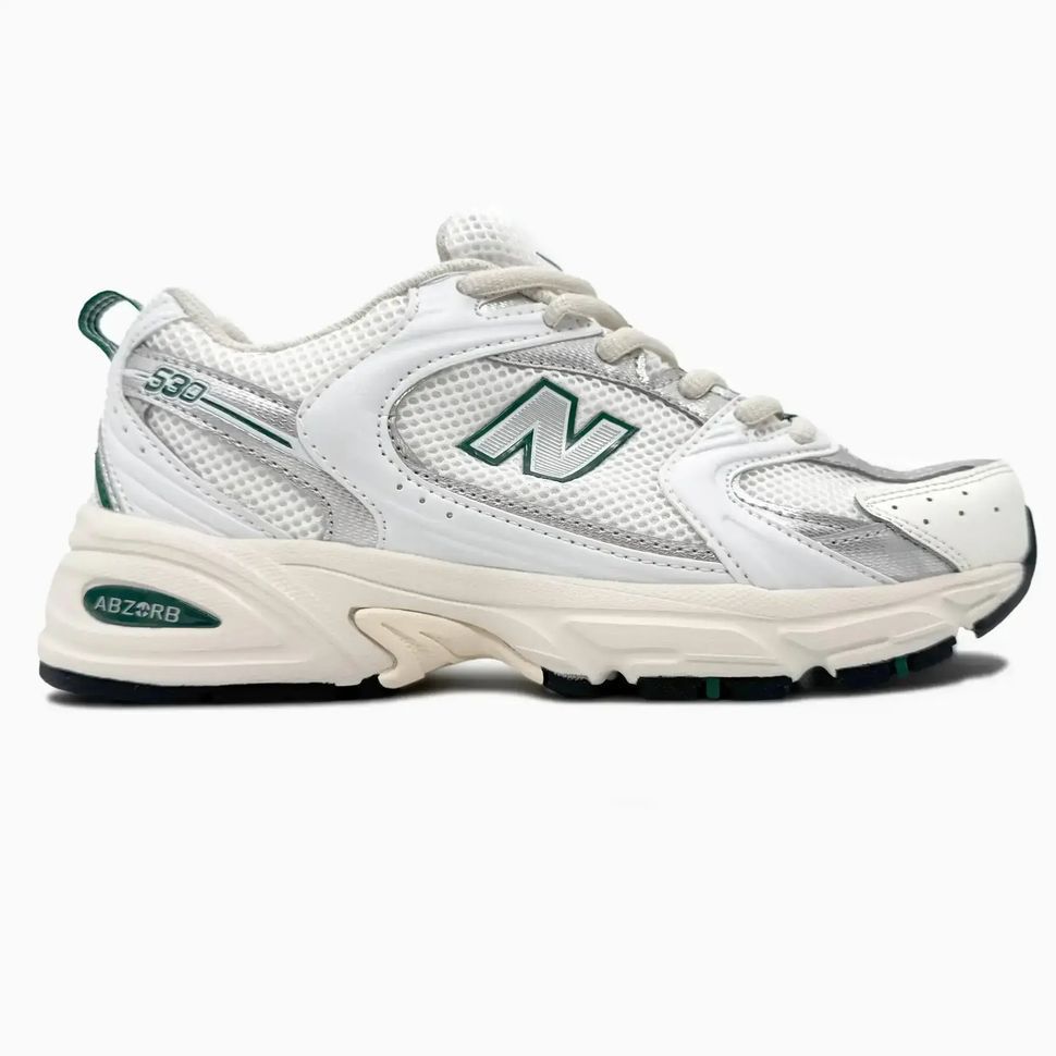 New Balance 530 White Silver Green