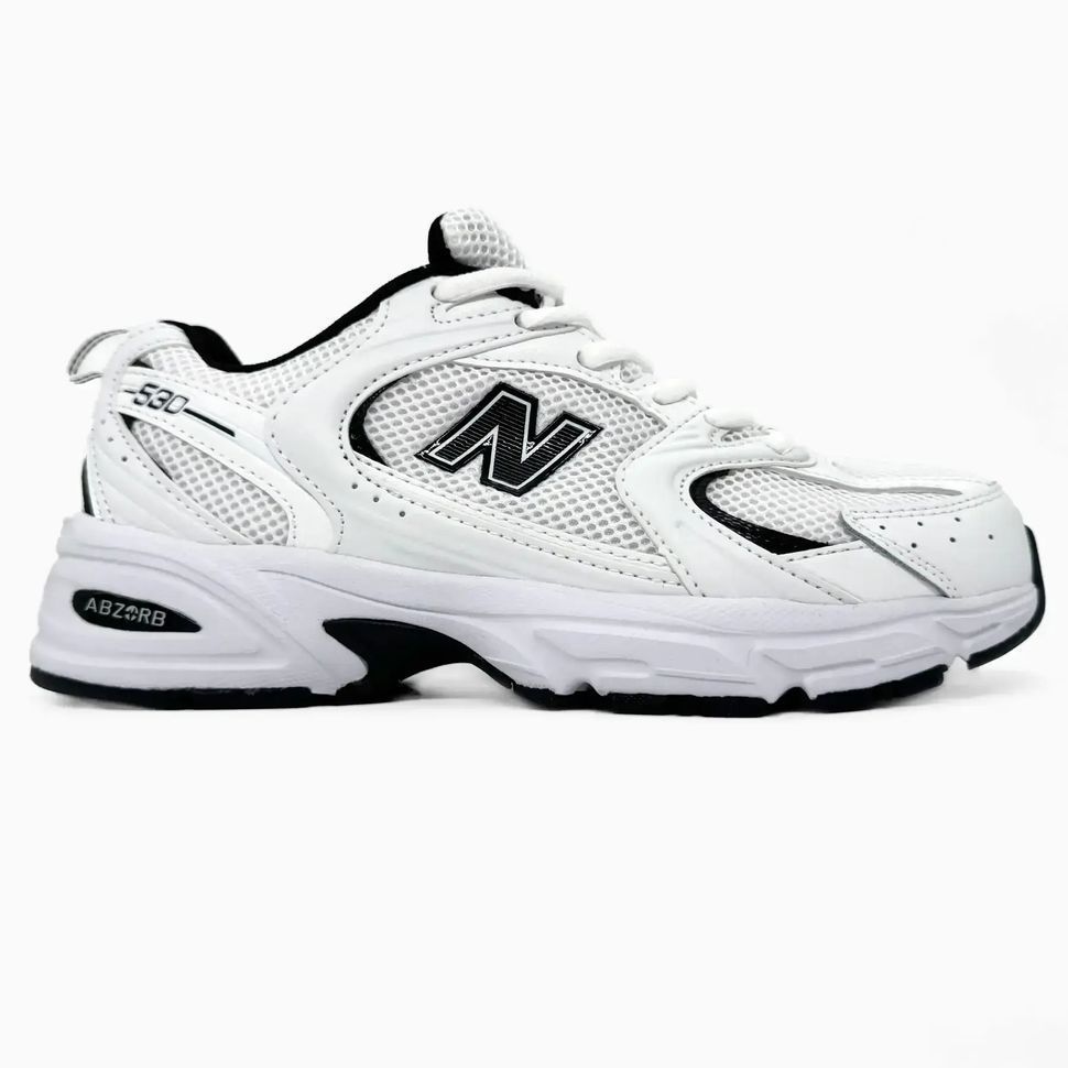 New Balance 530 White Black Mesh, 36