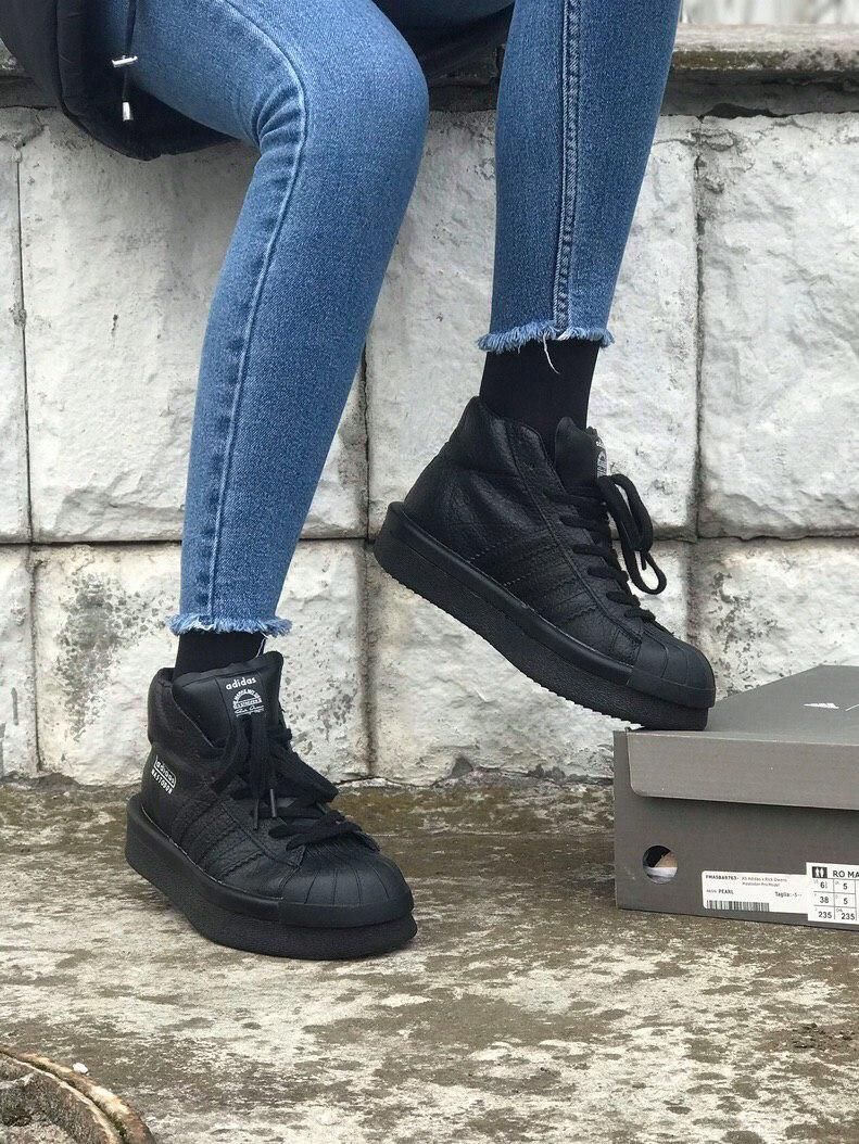 Кросівки Rick Owens × adidas Mastodon Pro II BLACK 7109 фото