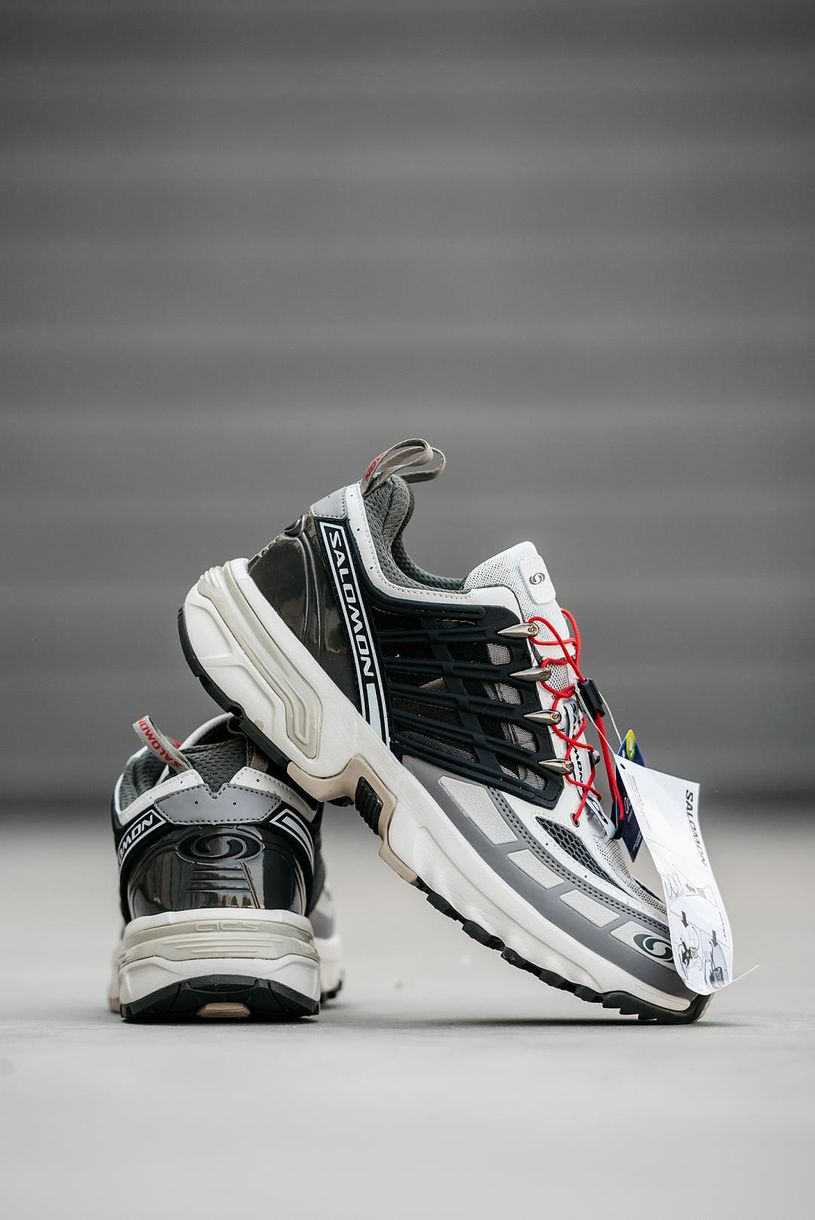 Кроссовки Salomon ACS Pro Grey White Black 9328 фото