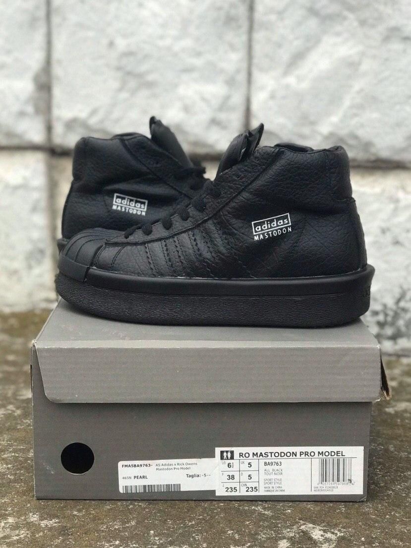 Кросівки Rick Owens × adidas Mastodon Pro II BLACK 7109 фото