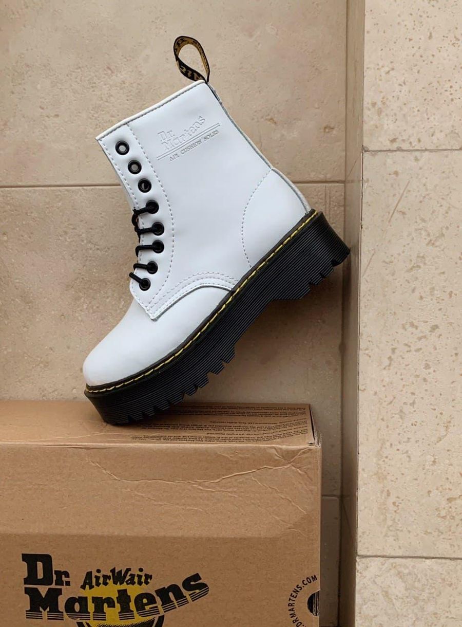 Зимние ботинки Dr. Martens JADON White Black Logo 4323 фото