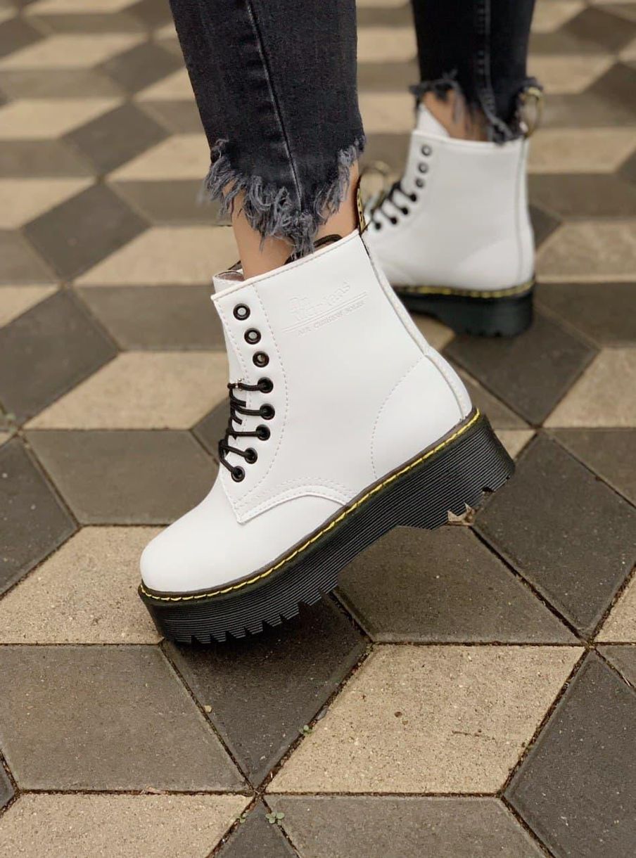 Зимние ботинки Dr. Martens JADON White Black Logo 4323 фото